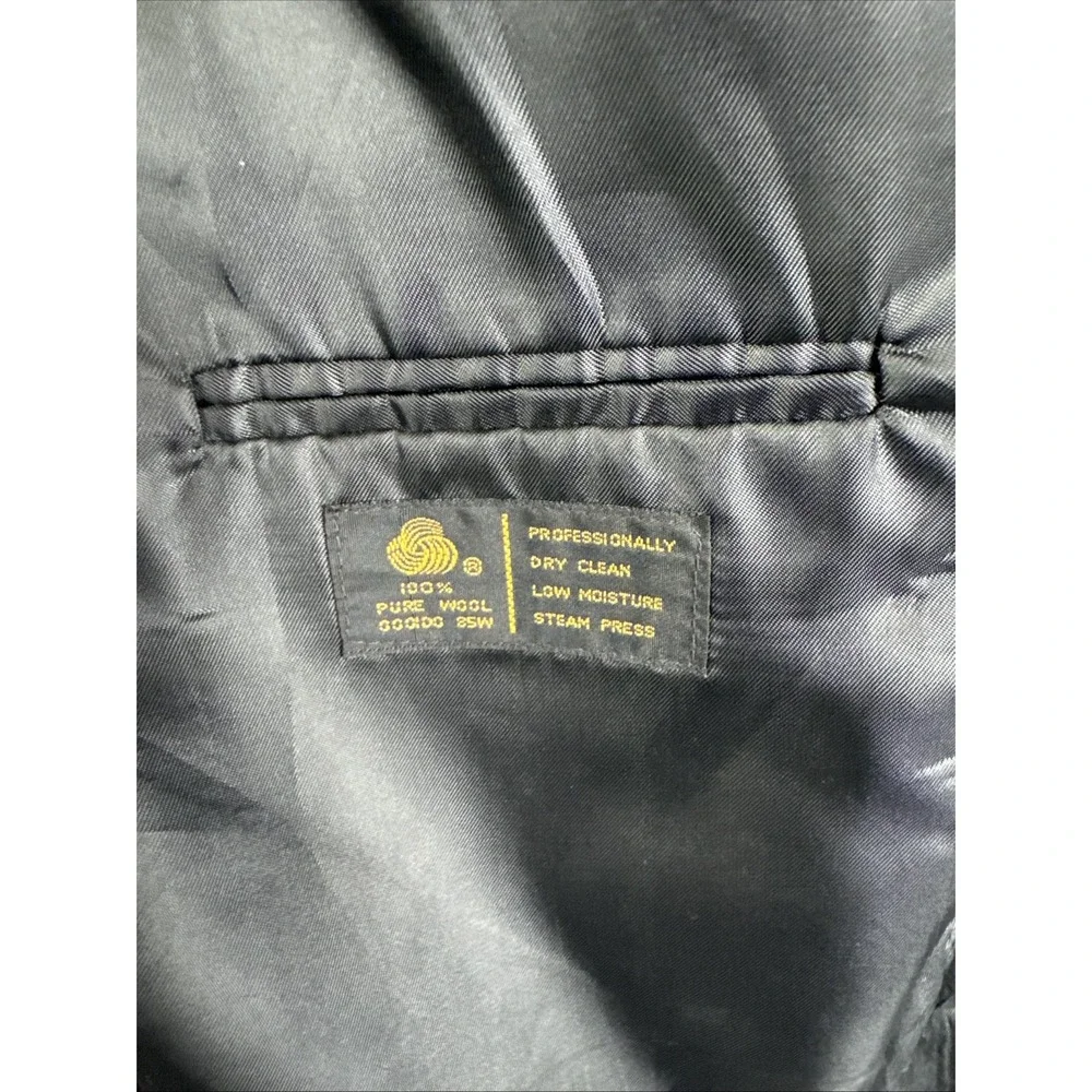 Men's 44R Jones New York 100% Wool Blazer Twill Golden Twist‎ Tailored EDCO